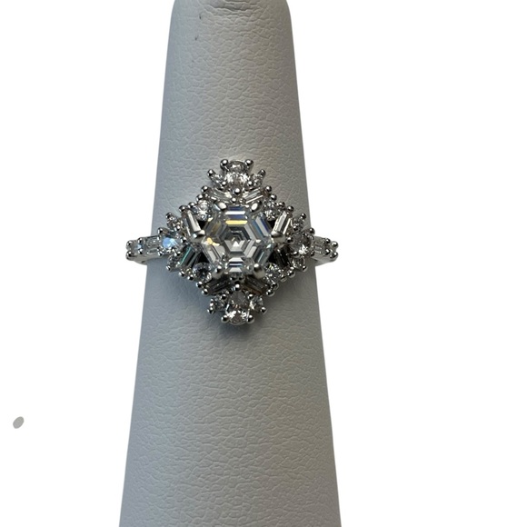 Bomb Party Jewelry - Bomb Party Lumina Ring Size 6 "Within Lustrous Luxe" CZ on Rhodium Plating NIB